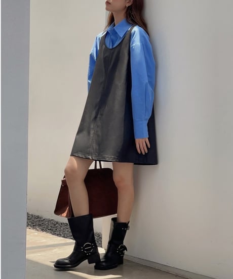 eco leather jumper skirt