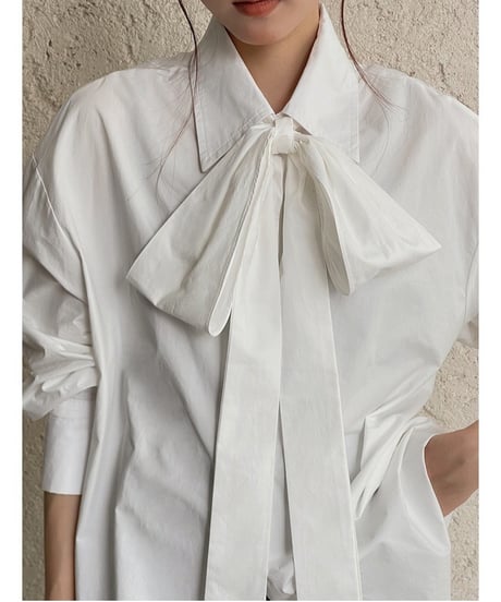 big ribbon shirt/2color