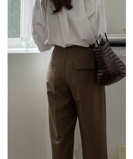 roll-up tuck slacks/3color