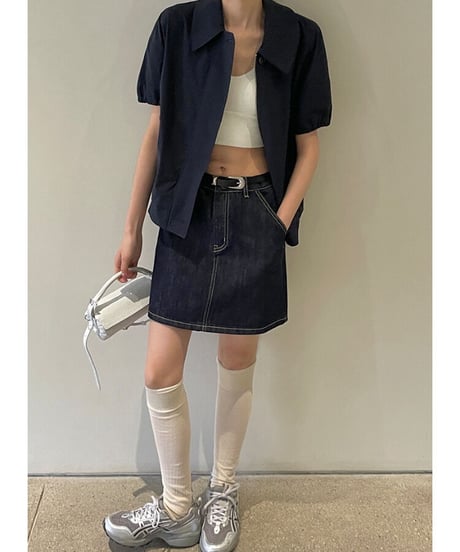 half sleeve blouson/2color