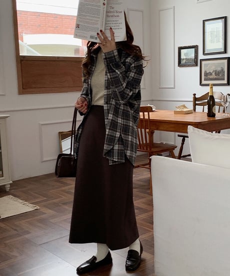 tight long skirt/2color