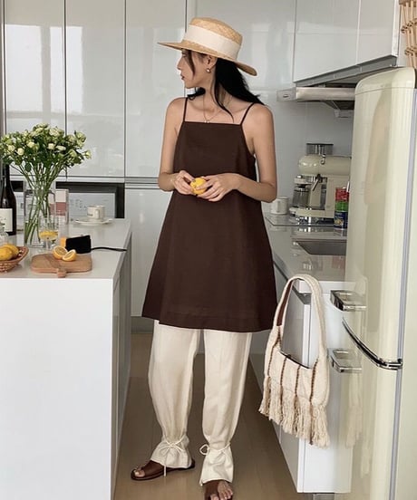 [OUTLET]linen camisole tunic/2color(ネコポス)