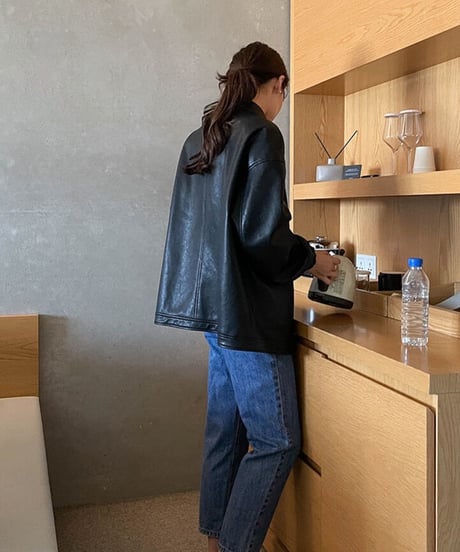 eco leather over blouson