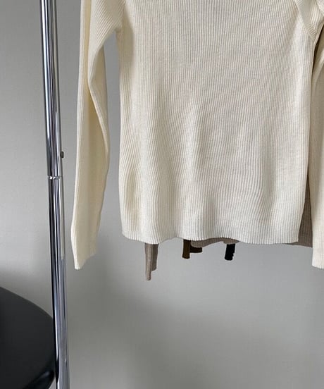 asymmetry rib knit/4color