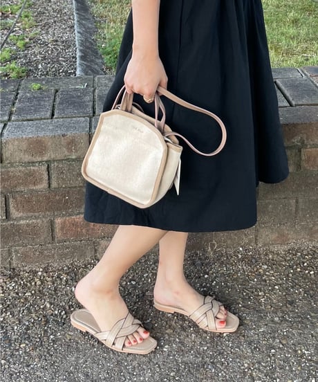 cross stitch flat sandal/3color
