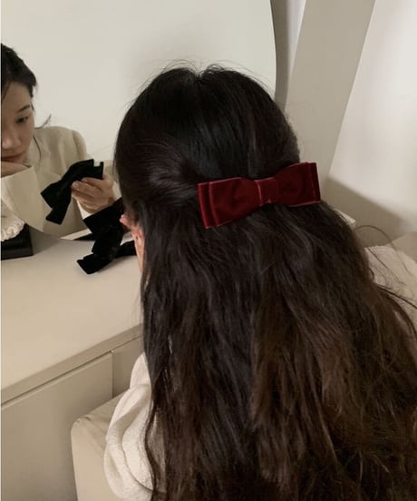 ribbon hair clip/2color(ネコポス)