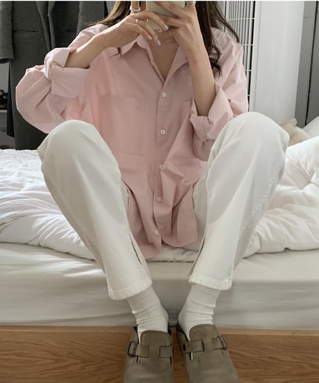 [OUTLET]double pocket color shirt/5color