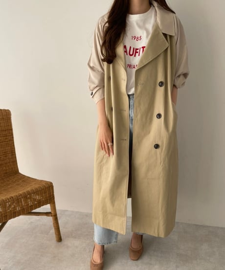 bi-color trench coat