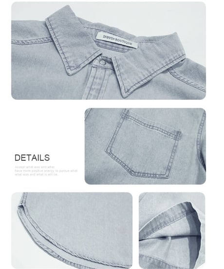 light denim shirt (half sleeve)