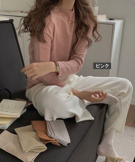 mock neck color knit/11color