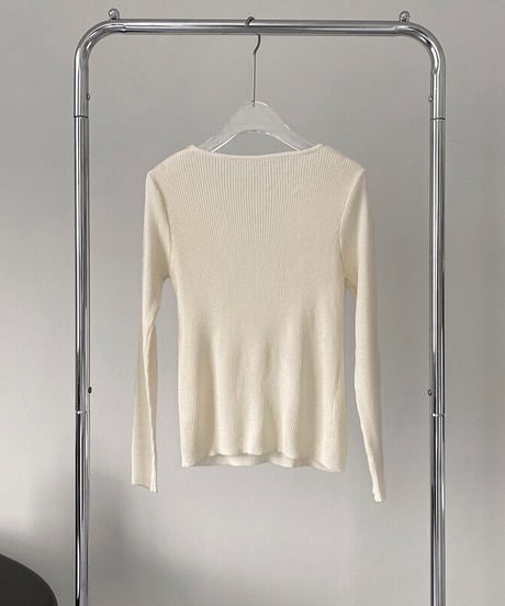 asymmetry rib knit/4color