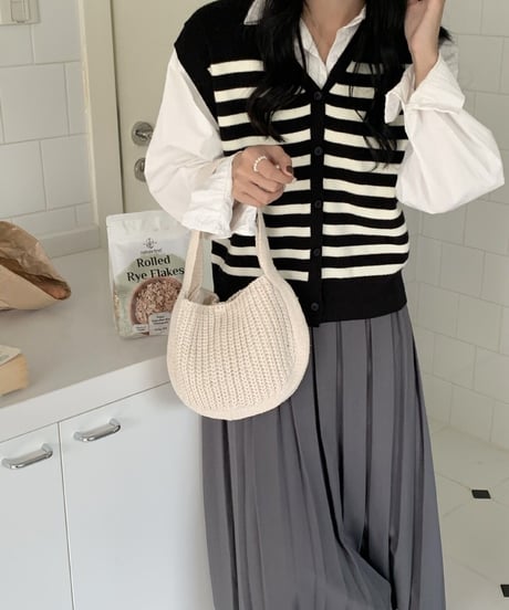 knit mini bag/5color