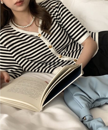 border half sleeve cardigan(ネコポス)