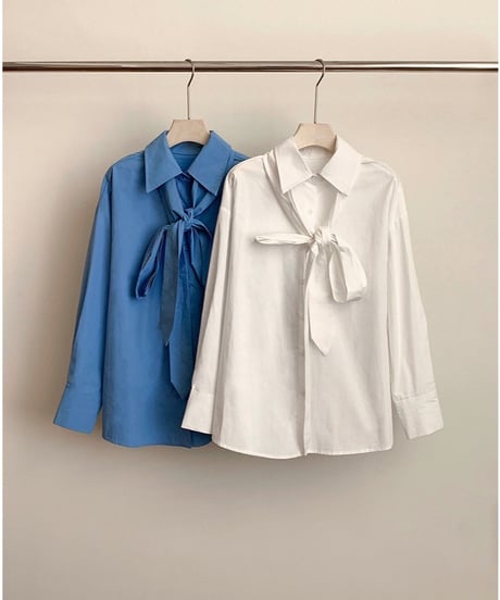 big ribbon shirt/2color