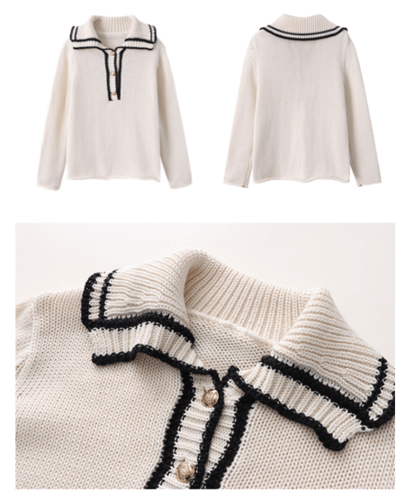 sailor collar knit PO