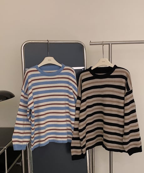 mulch color border knit PO/2color