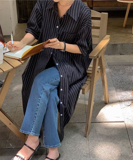 stripe shirt OP（half sleeve）/2color