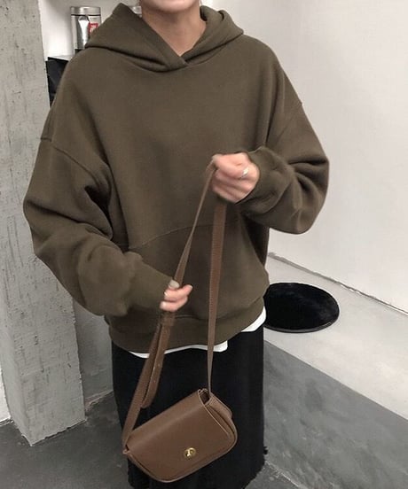 【original】simple loose hoodie