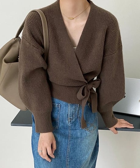 cache-coeur ribbon knit/3color