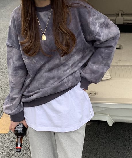 [OUTLET]tie-dye pullover