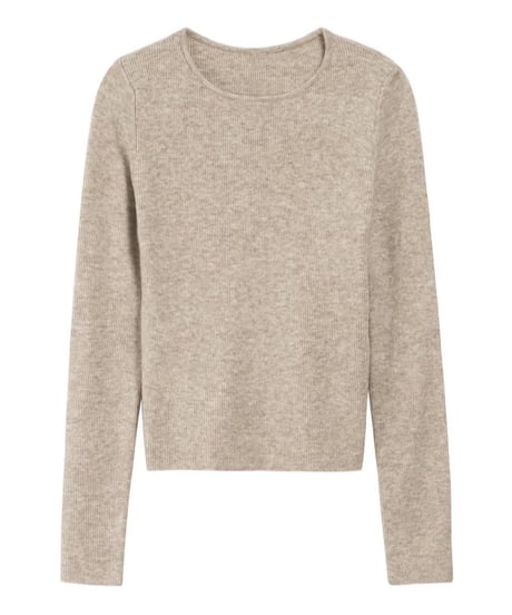 basic rib knit long-T/3color