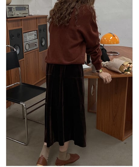 velour half sleeve dress/2color