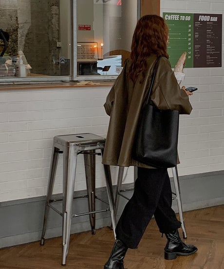 eco leather blouson/3color