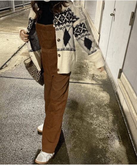11w corduroy overall/2color