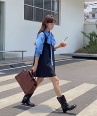 eco leather jumper skirt
