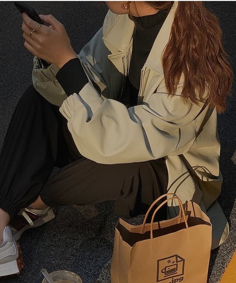 eco leather blouson/3color