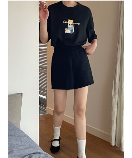 knit short pants/3color