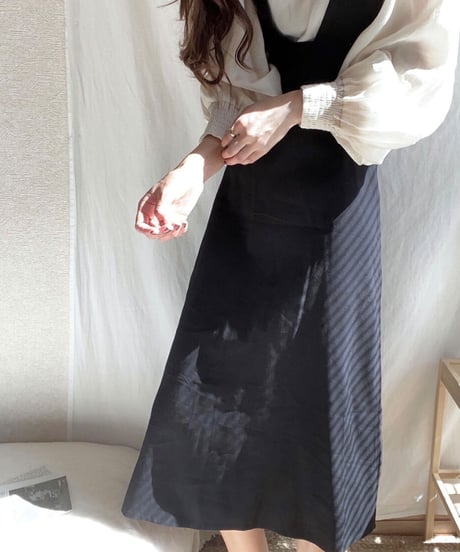 [OUTLET]2way jumper skirt/3color