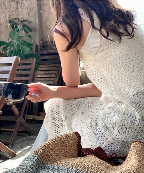 【期間限定】lace long tank top dress/2color（ネコポス）