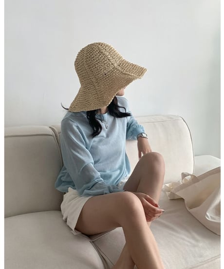 summer straw hat/2color