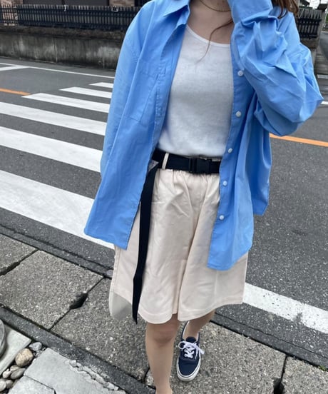 half work pants & belt/3color