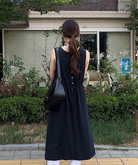 back butoon one-piece/2color