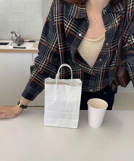 check flannel shirt/2color