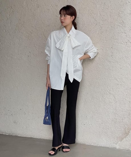 big ribbon shirt/2color