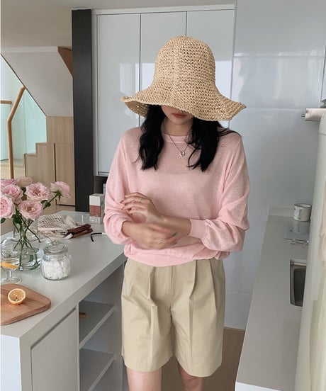 summer straw hat/2color
