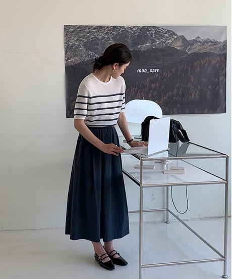 cotton volume skirt/2color