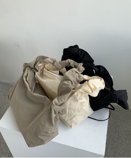 shirring handle bag/3color(ネコポス)