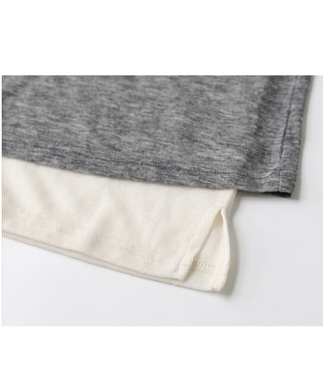 [OUTLET]V neck layered long-T/3color(ネコポス)