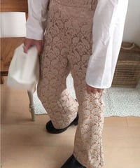 [ OUTLET]satin jacquard flare pants/2color