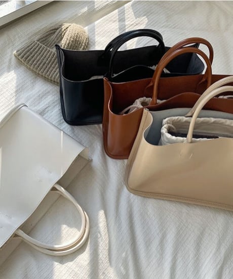 [OUTLET]square basket bag/4color