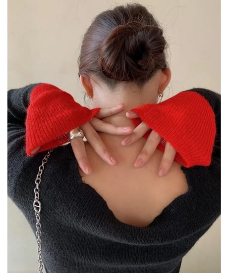 bi-color simple knit/2color(ネコポス)