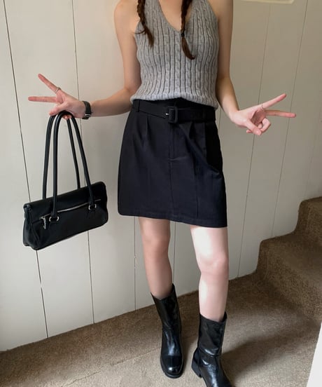 waist belt box skirt/2color(ネコポス)