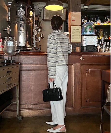 tweed random border jacket