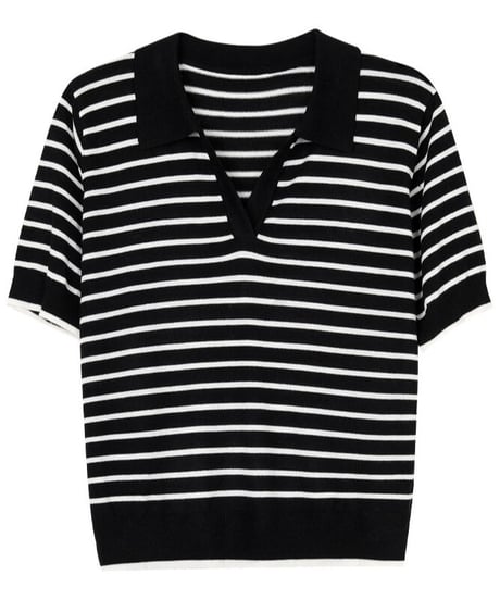 border skipper knit tee/2color