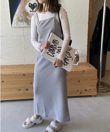 back lace up set up dress(下)/4color