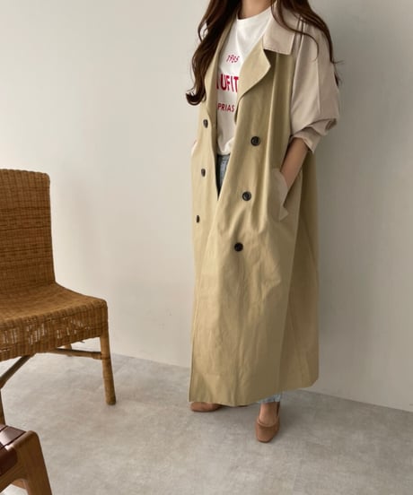bi-color trench coat